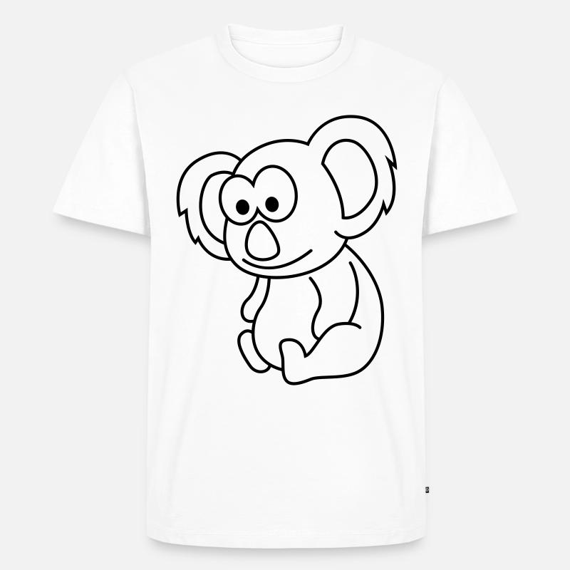 Koala Comic Tier - Männer Premium Bio T-Shirt - Weiß