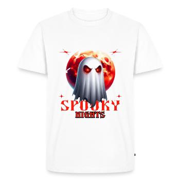 Nuits effrayantes : ombres et fantômes - T-shirt Premium bio Homme - blanc - Devant - Nico (187cm)