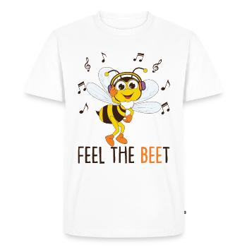 Music Bee Lover - Men's Premium Organic T-Shirt - white - Front - Nico (187cm)