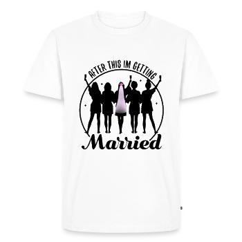 After this im getting married - Men's Premium Organic T-Shirt - white - Front - Nico (187cm)