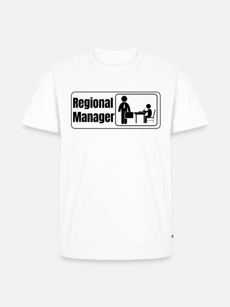 Regional Manager Geschenk lustiger Regionalmanager - Männer Premium Bio T-Shirt - Weiß