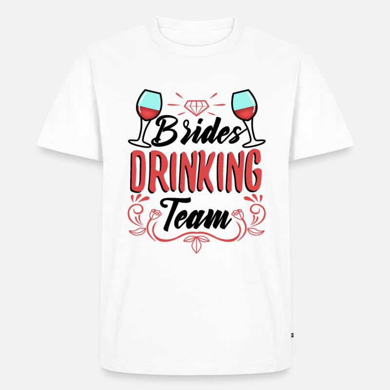 Brides Drinking Team - Männer Premium Bio T-Shirt - Weiß