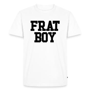 Roaring Boy Drôle Fraternité Messieurs Frère - T-shirt Premium bio Homme - blanc - Devant - Nico (187cm)