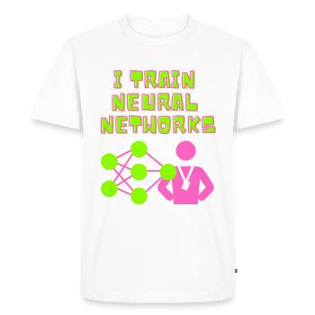 Deep Learning Neural Network Data Scientist Funny - Men's Premium Organic T-Shirt - white - Front - Nico (187cm)