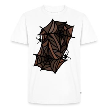 araignées toiles d’araignées - T-shirt Premium bio Homme - blanc - Devant - Nico (187cm)