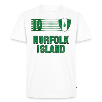 Équipe de football de l’île Norfolk - T-shirt Premium bio Homme - blanc - Devant - Nico (187cm)