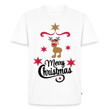 Noël - T-shirt Premium bio Homme - blanc - Devant - Nico (187cm)