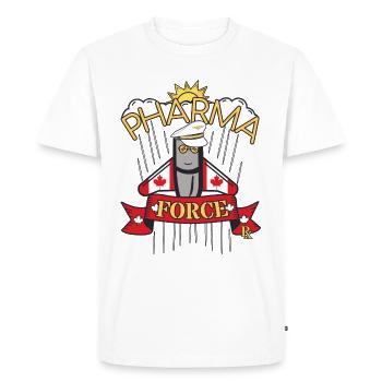 Pharmacy Canada Pharma Force - Men's Premium Organic T-Shirt - white - Front - Nico (187cm)