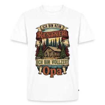 Pension de retraité 2025 Colleague End Terrain Gift - T-shirt Premium bio Homme - blanc - Devant - Nico (187cm)