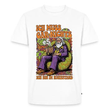 Grand-père Pension 2025 Petit-fils Cadeau Retraite Drôle - T-shirt Premium bio Homme - blanc - Devant - Nico (187cm)