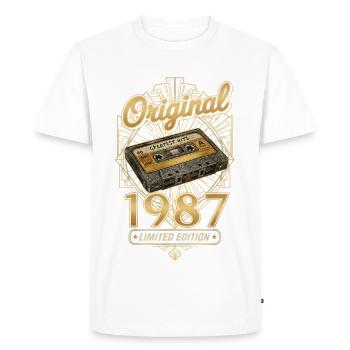 Vintage 1987 Cassette 38th Birthday 38er Retro - T-shirt Premium bio Homme - blanc - Devant - Nico (187cm)