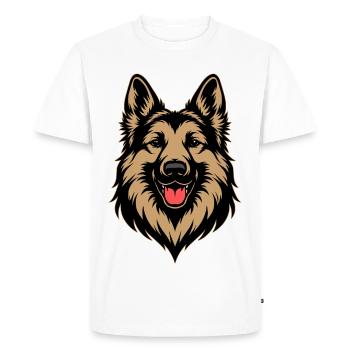 Conception du berger allemand - T-shirt Premium bio Homme - blanc - Devant - Nico (187cm)