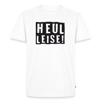 pleure tranquillement! - T-shirt Premium bio Homme - blanc - Devant - Nico (187cm)