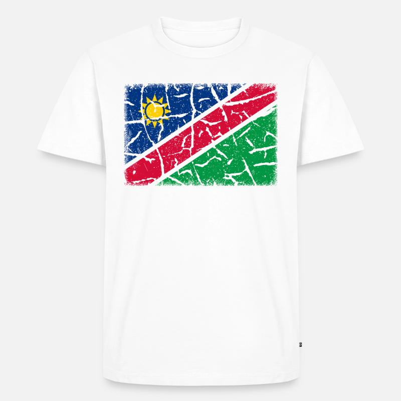 Namibia - Männer Premium Bio T-Shirt - Weiß