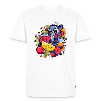 Ouisti dans les fruits - T-shirt Premium bio Homme - blanc - Devant - Nico (187cm)