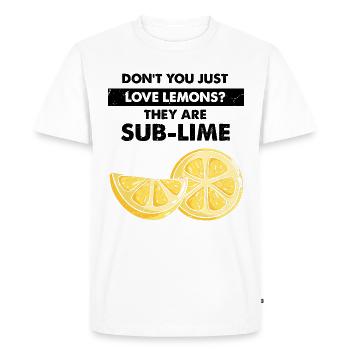 Limonade Limonade Limonade Limonade Stand Design - T-shirt Premium bio Homme - blanc - Devant - Nico (187cm)
