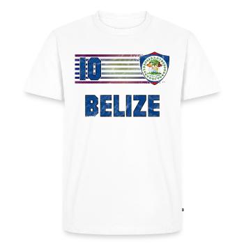 Belize Soccer Team - Men's Premium Organic T-Shirt - white - Front - Nico (187cm)