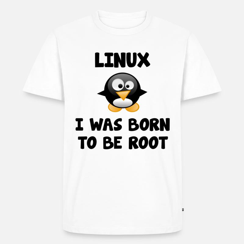 Linux Sysadmin lustiger Spruch - Männer Premium Bio T-Shirt - Weiß