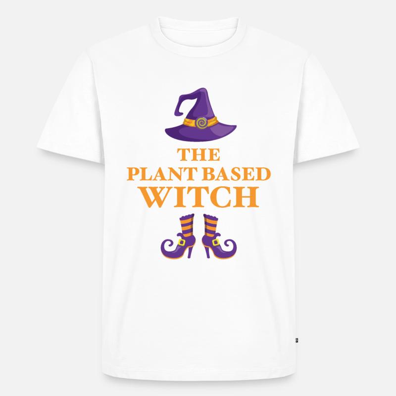 Die pflanzliche Hexe - Männer Premium Bio T-Shirt - Weiß