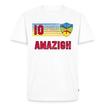 Équipe amazighe de football - T-shirt Premium bio Homme - blanc - Devant - Nico (187cm)