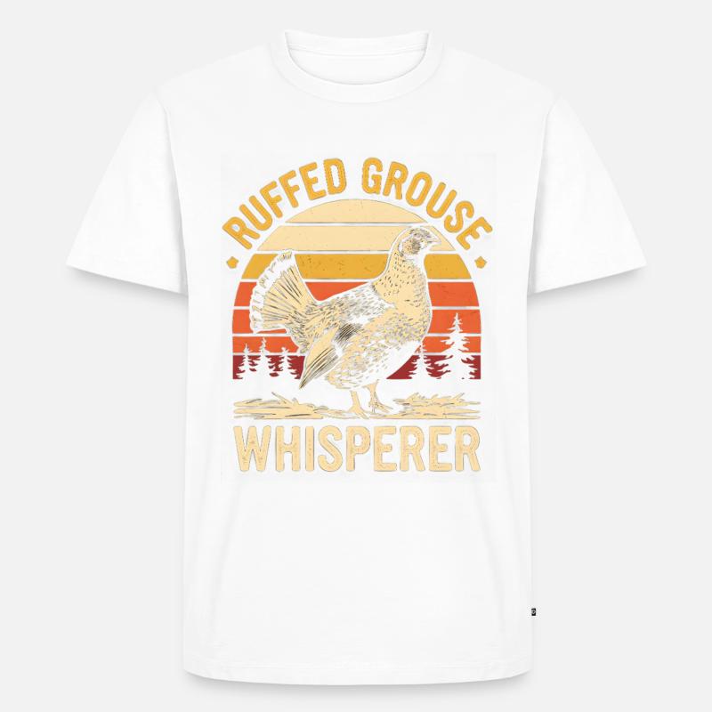 Auerhahn - Männer Premium Bio T-Shirt - Weiß