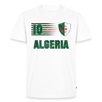 Équipe d’Algérie de football - T-shirt Premium bio Homme - blanc - Devant - Nico (187cm)