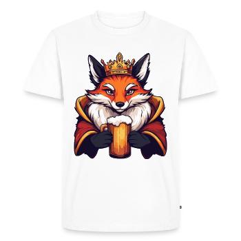 Fox Bière Drôle - T-shirt Premium bio Homme - blanc - Devant - Nico (187cm)