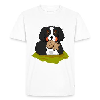 Berner Sennehund Berner Bernersennenenhund Welpe - T-shirt Premium bio Homme - blanc - Devant - Nico (187cm)