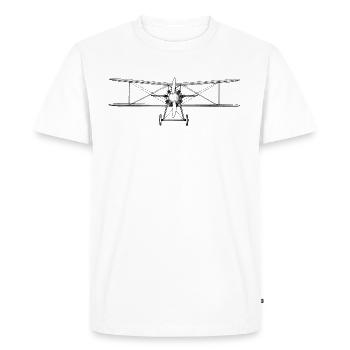 Vintage Retro Airplane Old School Design - Men's Premium Organic T-Shirt - white - Front - Nico (187cm)