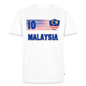 Équipe de Malaisie de football - T-shirt Premium bio Homme - blanc - Devant - Nico (187cm)
