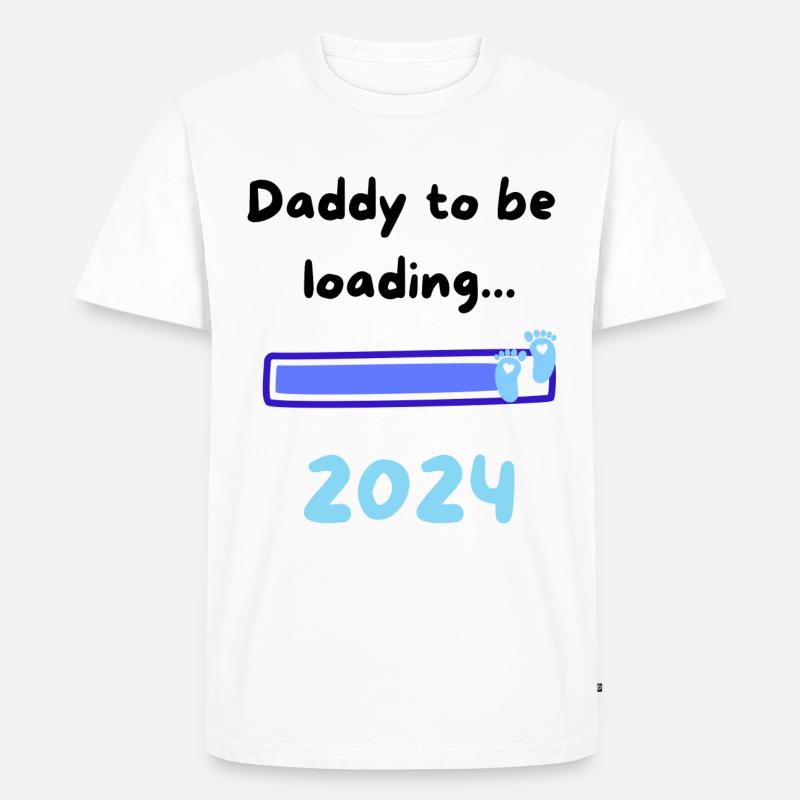 Daddy loading 2024 Boy - Männer Premium Bio T-Shirt - Weiß
