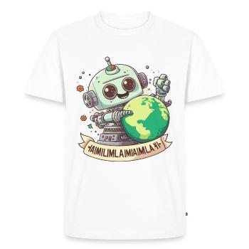 L’avenir de l’intelligence - T-shirt Premium bio Homme - blanc - Devant - Nico (187cm)