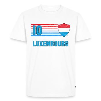 Équipe du Luxembourg de football - T-shirt Premium bio Homme - blanc - Devant - Nico (187cm)
