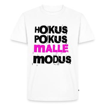 Malle Modus - Männer Premium Bio T-Shirt - Weiß - Vorne - Nico (187cm)