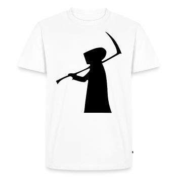 Grim Reaper Grim Reaper Cadeau Cadeau Moyen Âge - T-shirt Premium bio Homme - blanc - Devant - Nico (187cm)