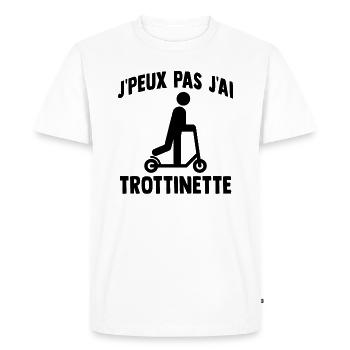 j'peux pas j'ai trottinette humour trottinette - T-shirt Premium bio Homme - blanc - Devant - Nico (187cm)