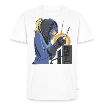Welder Mama pour soudeurs et - T-shirt Premium bio Homme - blanc - Devant - Nico (187cm)