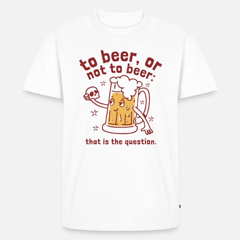 Bier oder nicht Bier - Männer Premium Bio T-Shirt - Weiß