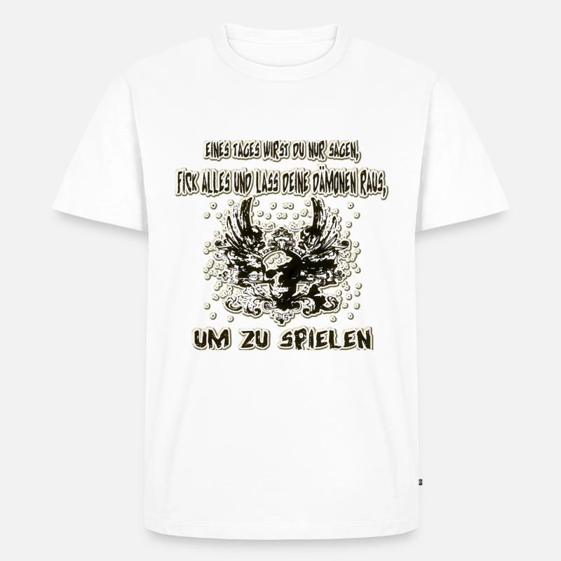Dämon raus lassen - Männer Premium Bio T-Shirt - Weiß