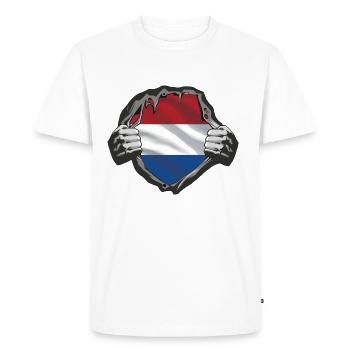 Hollande - T-shirt Premium bio Homme - blanc - Devant - Nico (187cm)