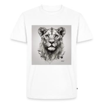 Roi de la jungle - T-shirt Premium bio Homme - blanc - Devant - Nico (187cm)