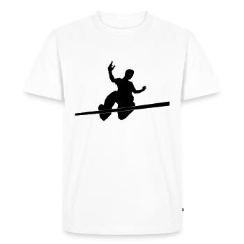 Slack the line - Slackline tightrope - Men's Premium Organic T-Shirt - white - Front - Nico (187cm)