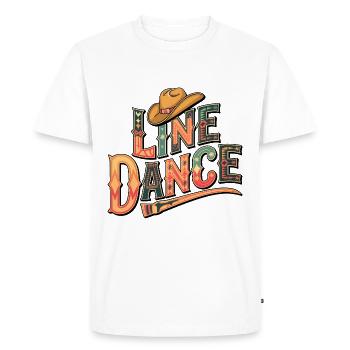 La danse en ligne : mon hobby - ma passion - mon truc - T-shirt Premium bio Homme - blanc - Devant - Nico (187cm)