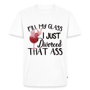 I Just Divorced - Men's Premium Organic T-Shirt - white - Front - Nico (187cm)