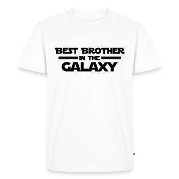 Best Brother in the Galaxy - Men's Premium Organic T-Shirt - white - Front - Nico (187cm)