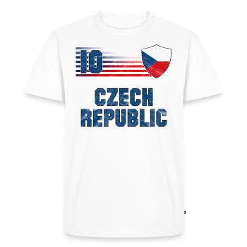 Équipe de République tchèque de football - T-shirt Premium bio Homme - blanc - Devant - Nico (187cm)