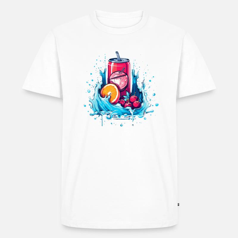 Cherry Softdrink Geschenk - Männer Premium Bio T-Shirt - Weiß