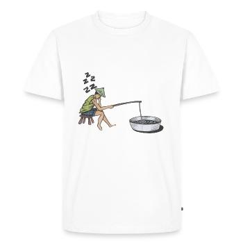 Pêche pêcheur passe-temps pêche pêche sportive - T-shirt Premium bio Homme - blanc - Devant - Nico (187cm)
