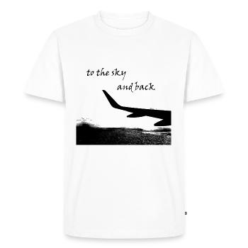 to the sky and back - T-shirt Premium bio Homme - blanc - Devant - Nico (187cm)
