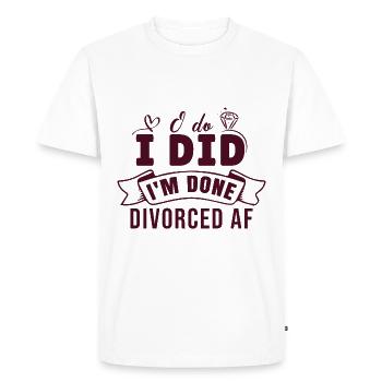I'm Done Divorce - Men's Premium Organic T-Shirt - white - Front - Nico (187cm)